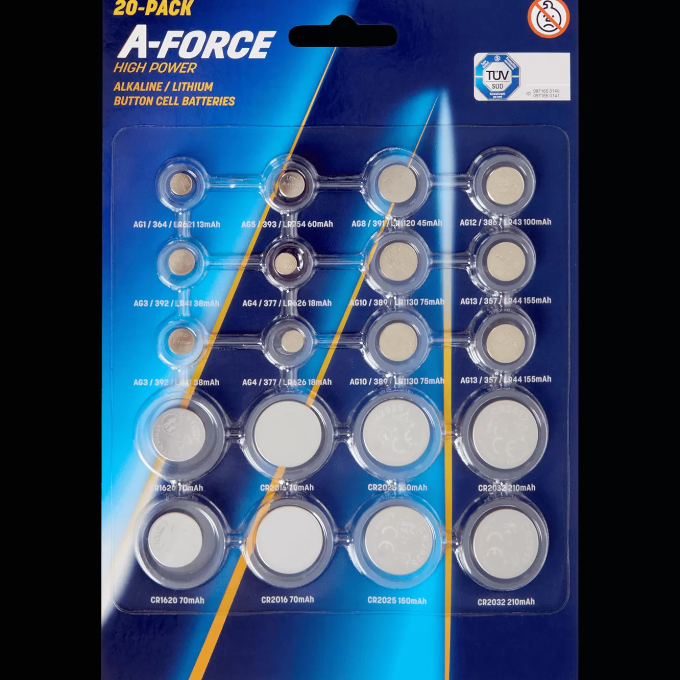 A-Force lithium knoopcelbatterijen