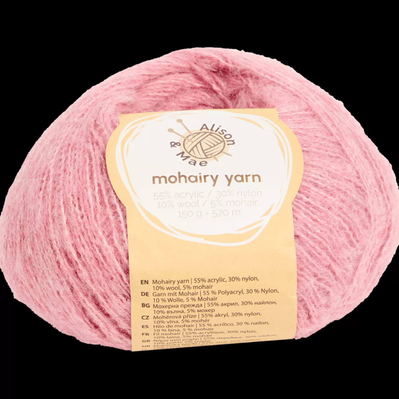 Alison & Mae breigaren Mohairy yarn