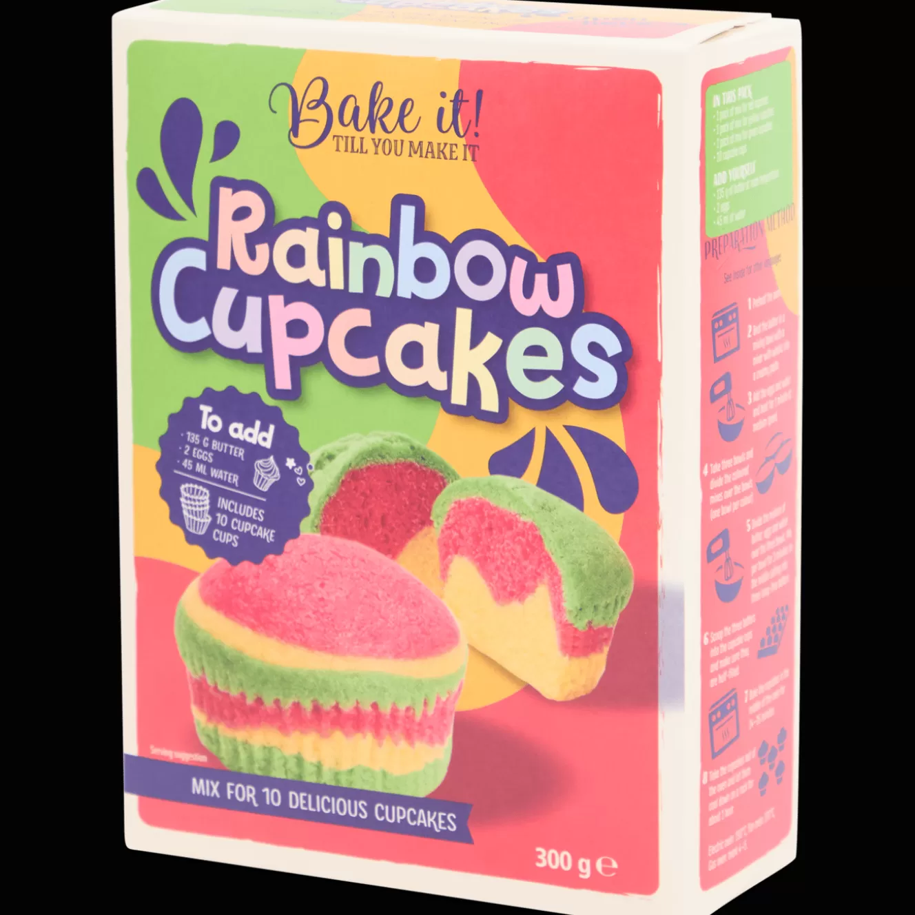 Action Bake it! unicorn/regenboog cupcakes