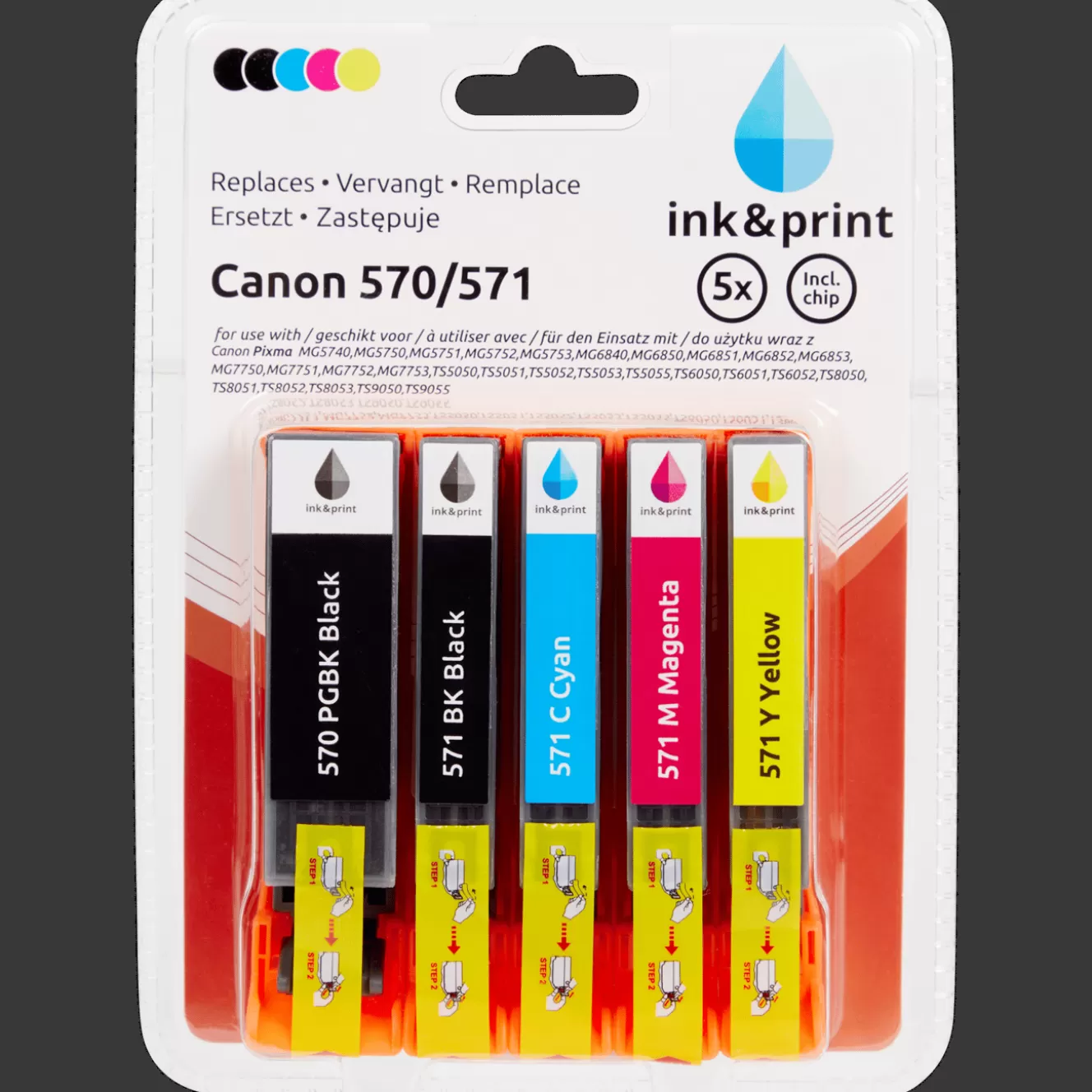 Action Ink & Print inktcartridges Canon 570/571