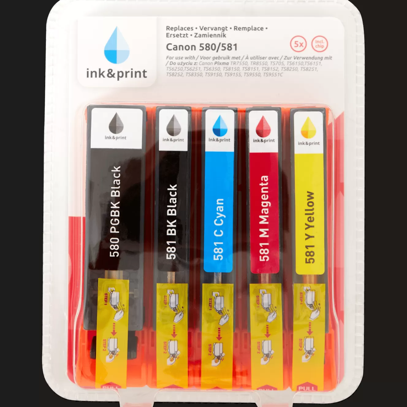 Action Ink & Print inktcartridges Canon 580/581