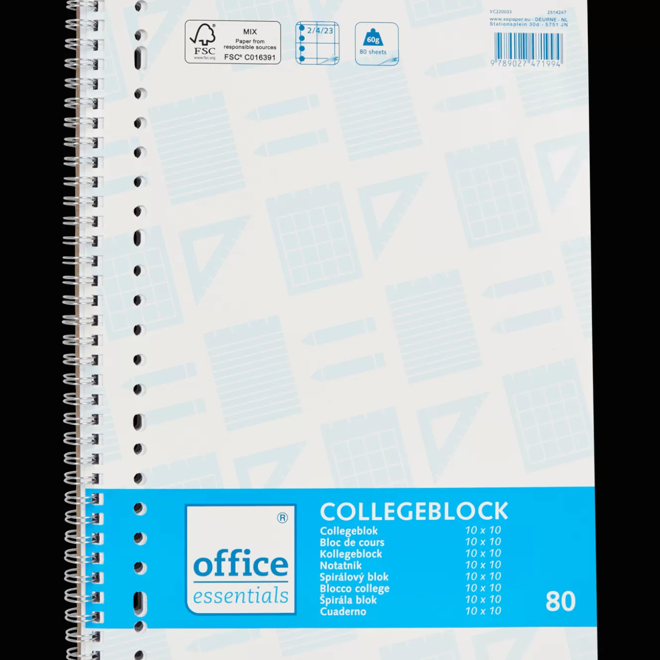 Office Essentials collegeblok ruit