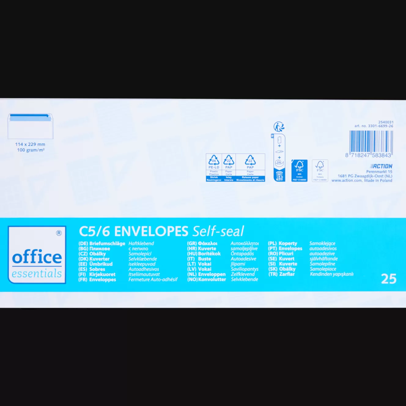 Office Essentials enveloppen C5/6