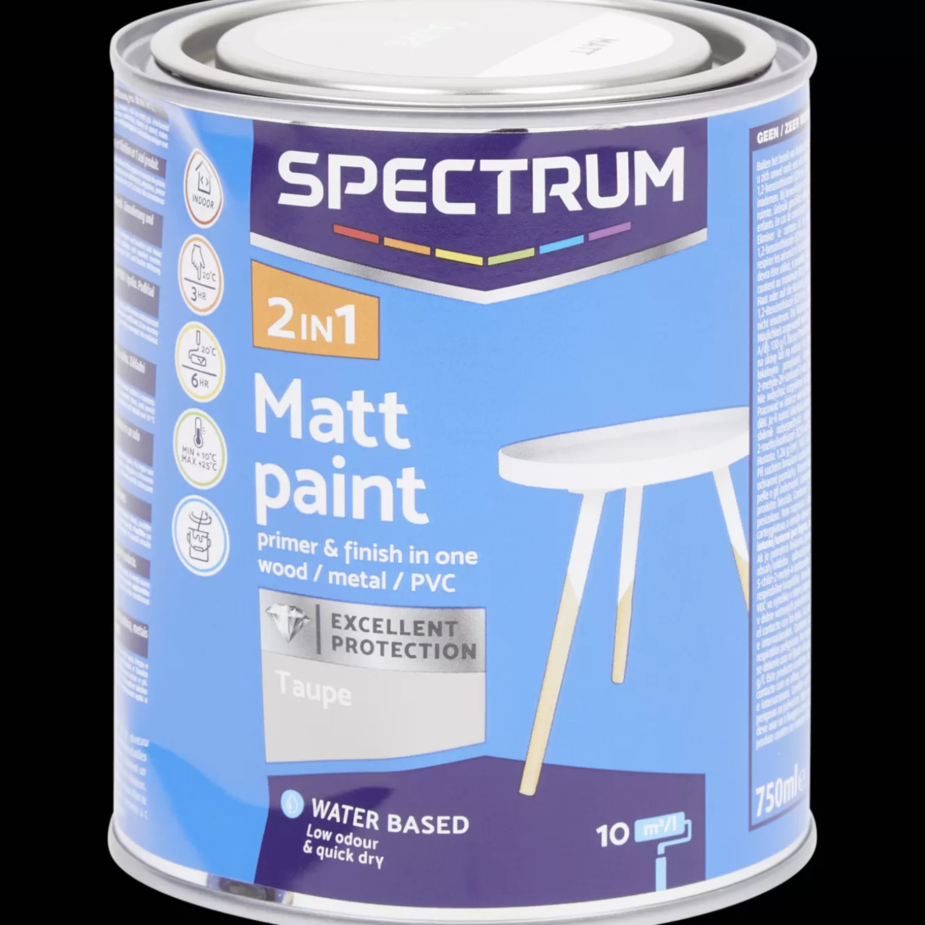 Spectrum 2-in-1 matte verf taupe