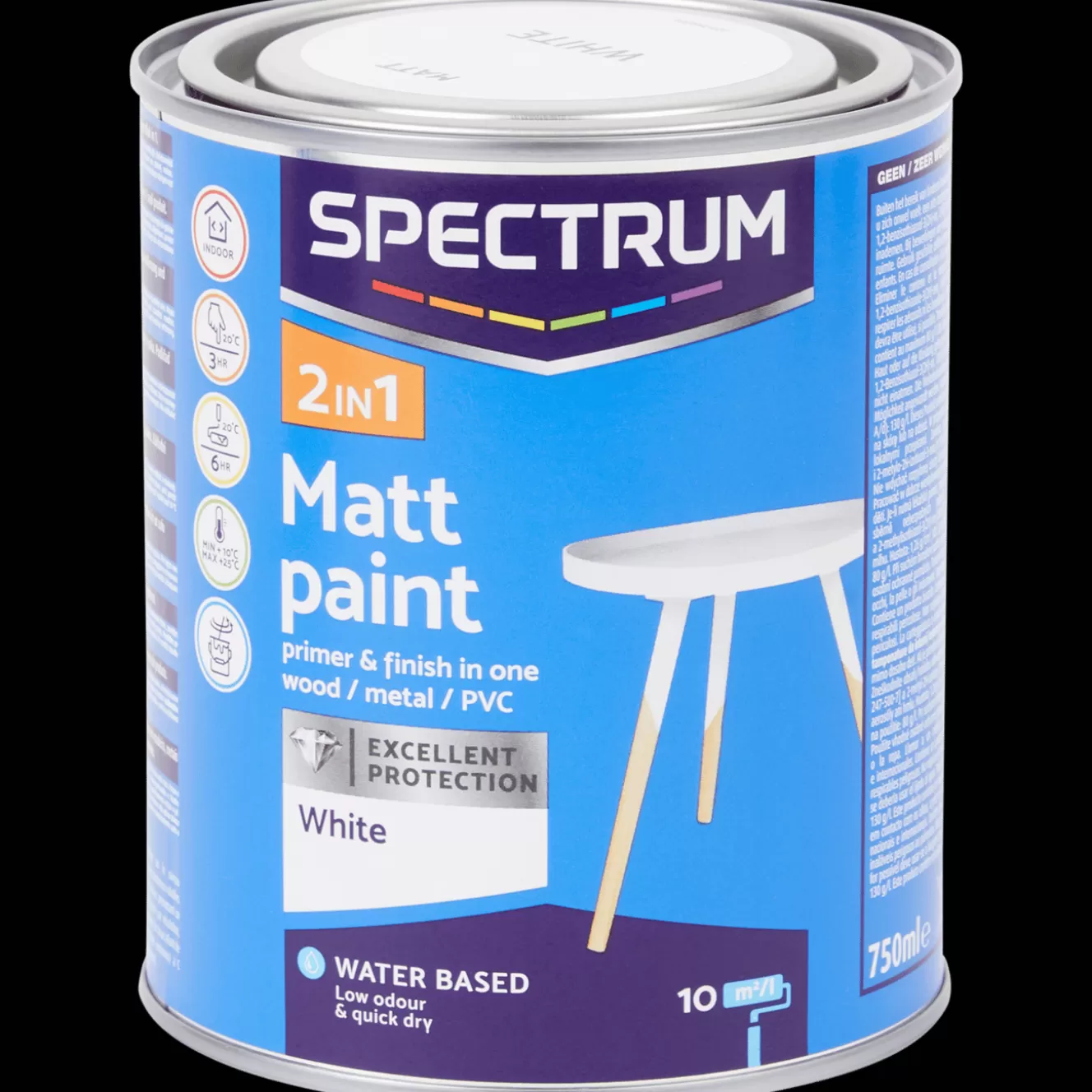 Spectrum 2-in-1 matte verf wit