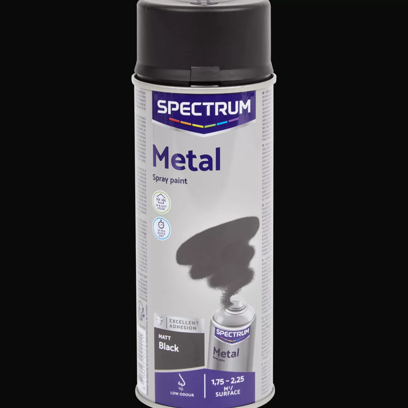 Spectrum spuitverf voor metaal mat zwart