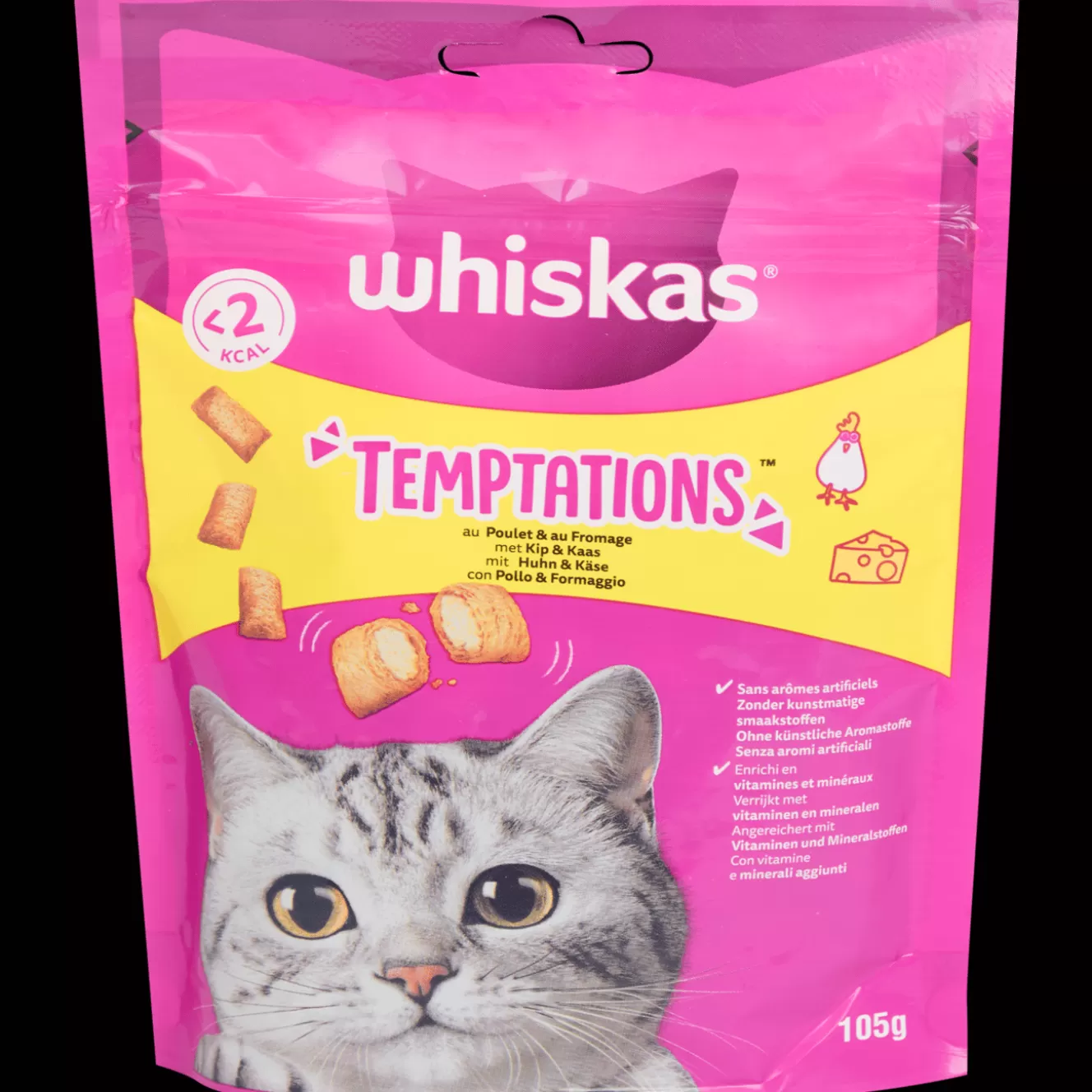 Whiskas Temptations kattensnoepjes kip en kaas