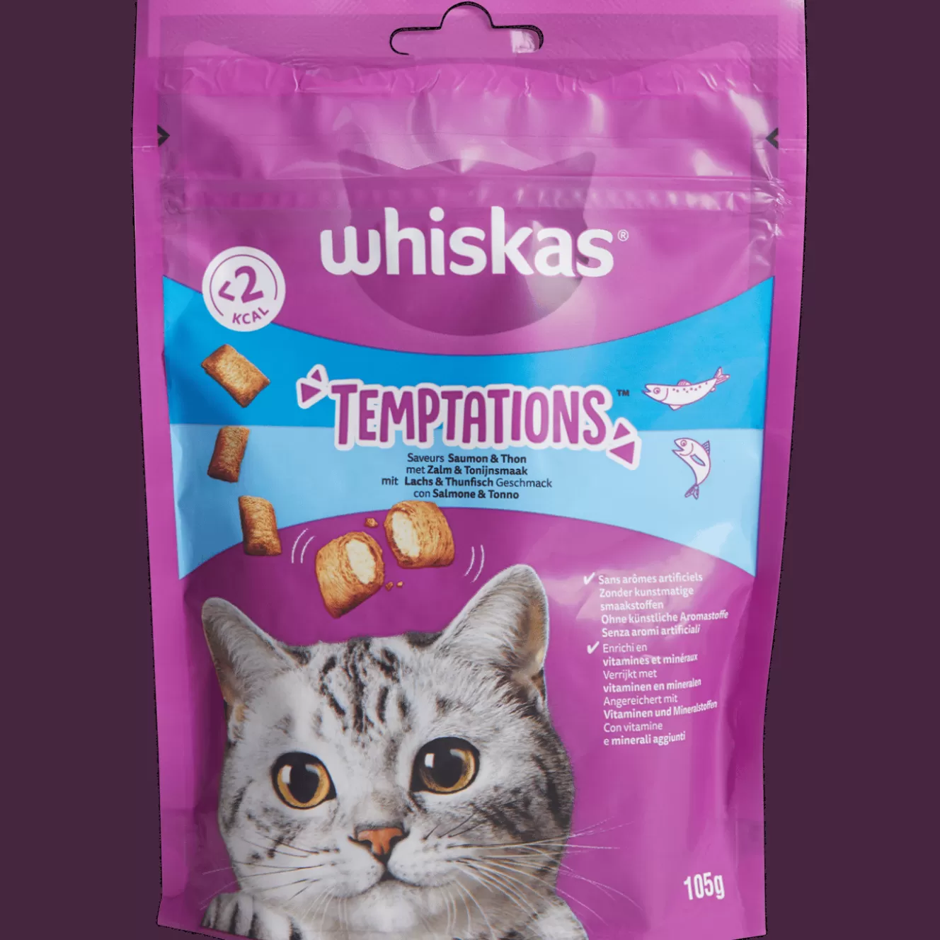 Whiskas Temptations kattensnoepjes zalm en zeevruchten